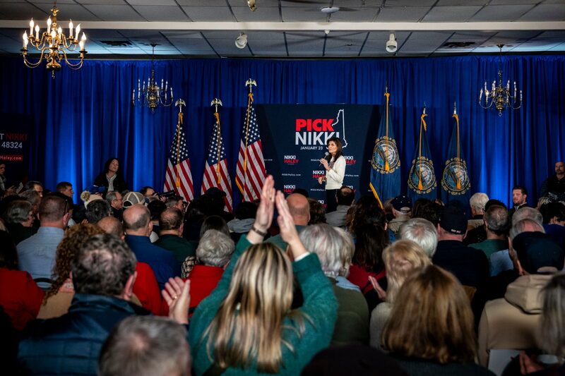 La candidata presidencial Nikki Haley hace campaña en Nuevo Hampshire La candidata presidencial Nikki Haley hace campaña en Nuevo Hampshire