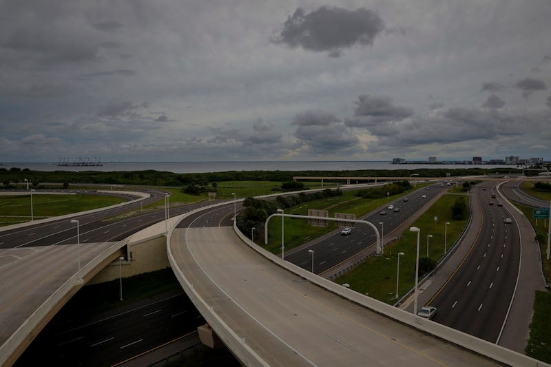 Imagen de Tampa antes de la llegada del huracán Ian Imagen de Tampa antes de la llegada del huracán Ian