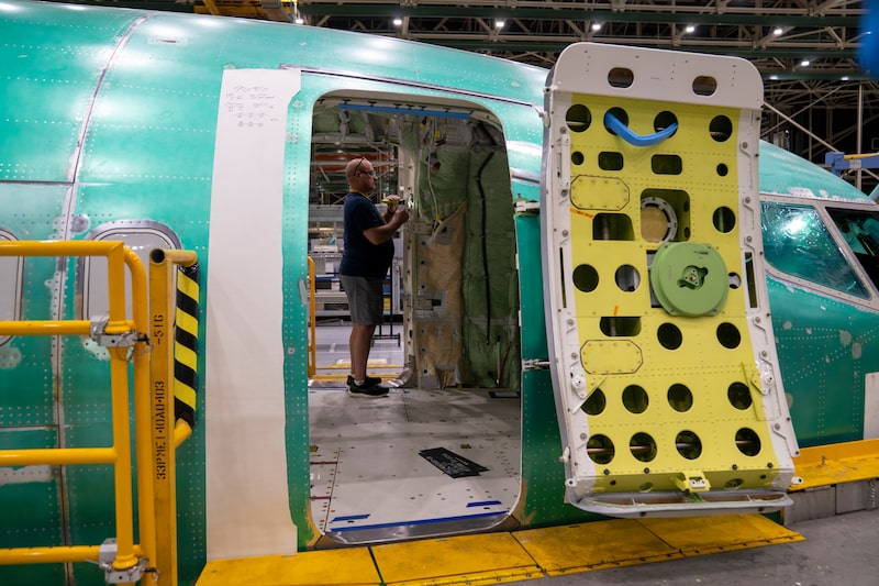 Aircraft manufacturing in Renton, Washington, US. Aircraft manufacturing in Renton, Washington, US.