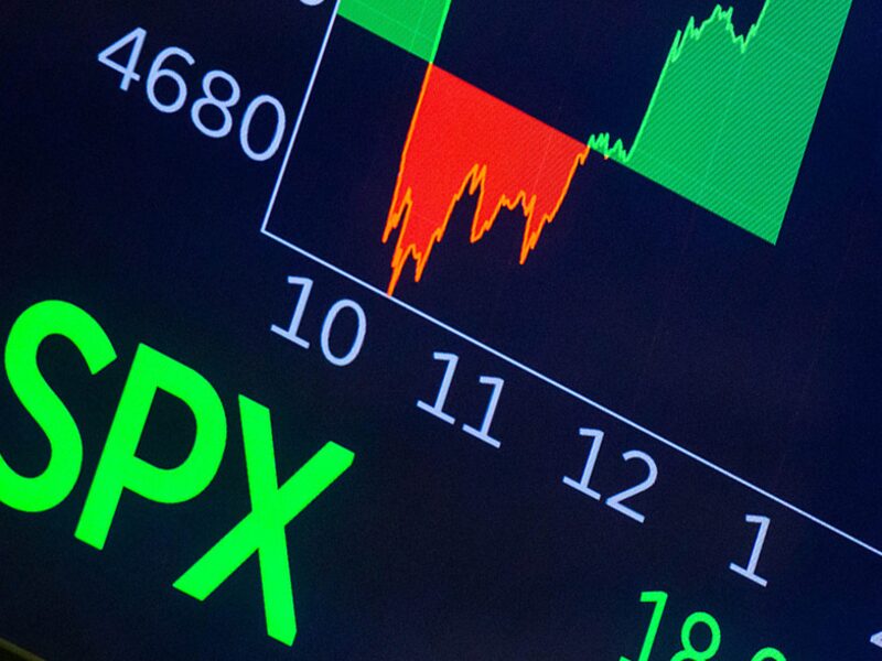 A monitor displays S&P 500 data at the New York Stock Exchange. A monitor displays S&P 500 data at the New York Stock Exchange.
