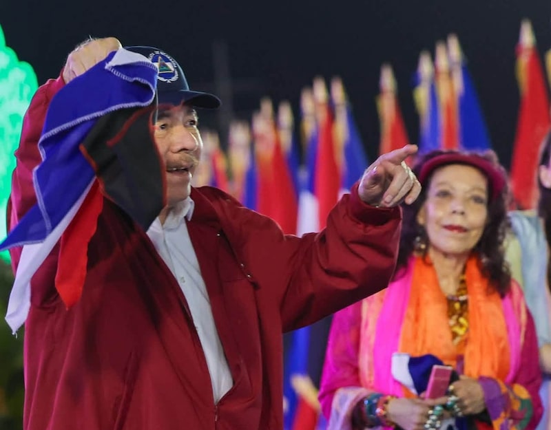 Daniel Ortega y Rosario Murillo en la conmemoración del 47.º aniversario del Triunfo de la Revolución Sandinista, el 19 de julio de 2026. Daniel Ortega y Rosario Murillo en la conmemoración del 47.º aniversario del Triunfo de la Revolución Sandinista, el 19 de julio de 2026.