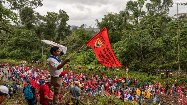 Miembros del sindicato Suntracs protestan en mina panameña de First Quantum Miembros del sindicato Suntracs protestan en mina panameña de First Quantum