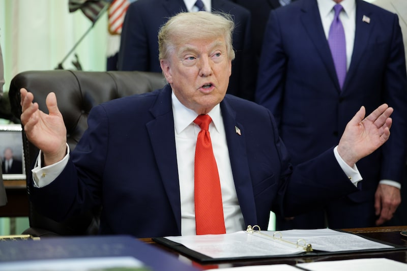 President Trump Signs Proclamation In Oval Office President Trump Signs Proclamation In Oval Office