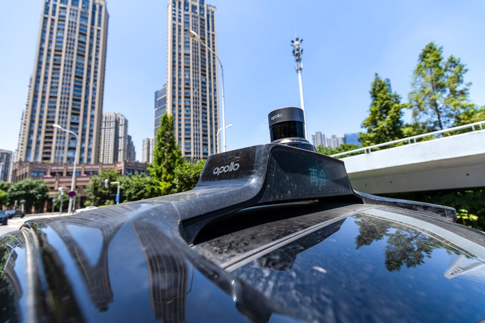 A Baidu Robotaxi vehicle in Wuhan, China, on Sunday, July 21, 2024. A Baidu Robotaxi vehicle in Wuhan, China, on Sunday, July 21, 2024.