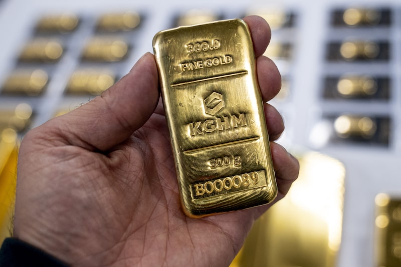 A gold bar from the vault at KGHM Polska Mied SA's copper smelting plant in Glogow, Poland, on Thursday, Sept. 24, 2026. KGHM is among the world's larger copper and silver miners, operating primarily in Poland. Photographer: Damian Lemanski/Bloomberg A gold bar from the vault at KGHM Polska Mied SA's copper smelting plant in Glogow, Poland, on Thursday, Sept. 24, 2026. KGHM is among the world's larger copper and silver miners, operating primarily in Poland. Photographer: Damian Lemanski/Bloomberg