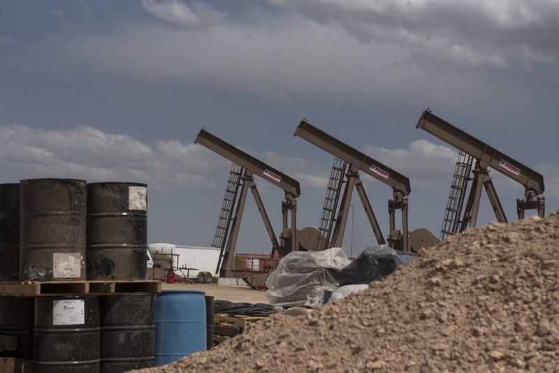 A row of pumpjacks is seen as U.S. Vice President Mike Pence, not pictured, tours a Diamondback Energy Inc. oil rig in Midland, Texas, U.S., on Wednesday, April 17, 2019. Pence gave remarks to employees regarding the impacts of the Administration's United States-Mexico-Canada Agreement. A row of pumpjacks is seen as U.S. Vice President Mike Pence, not pictured, tours a Diamondback Energy Inc. oil rig in Midland, Texas, U.S., on Wednesday, April 17, 2019. Pence gave remarks to employees regarding the impacts of the Administration's United States-Mexico-Canada Agreement.