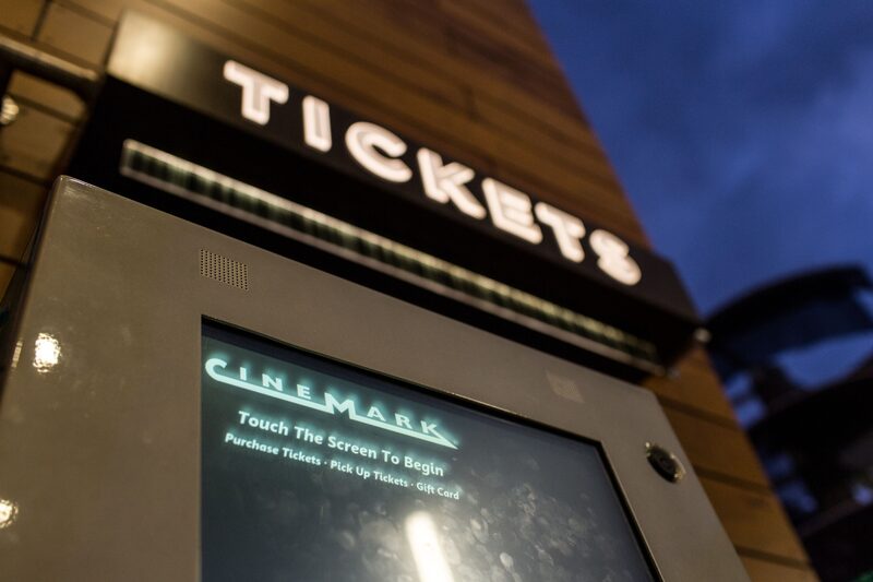 A ticket kiosk stands outside of a Cinemark Holdings Inc. movie theater in the Playa Vista neighborhood of Los Angeles, California, U.S., on Tuesday, Oct. 31, 2017. Cinemark is scheduled to release earnings on November 2. Photographer: Christopher Lee/Bloomberg A ticket kiosk stands outside of a Cinemark Holdings Inc. movie theater in the Playa Vista neighborhood of Los Angeles, California, U.S., on Tuesday, Oct. 31, 2017. Cinemark is scheduled to release earnings on November 2. Photographer: Christopher Lee/Bloomberg