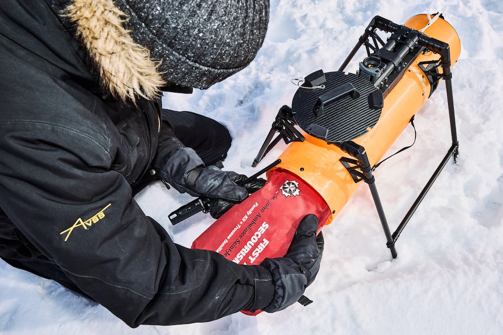 A first aid kit and radio are loaded into an AVSS Universal Precision Payload System, a drone-mounted system used for critical resupply and other delivery missions. Photographer: Jess Deeks/Bloomberg A first aid kit and radio are loaded into an AVSS Universal Precision Payload System, a drone-mounted system used for critical resupply and other delivery missions. Photographer: Jess Deeks/Bloomberg