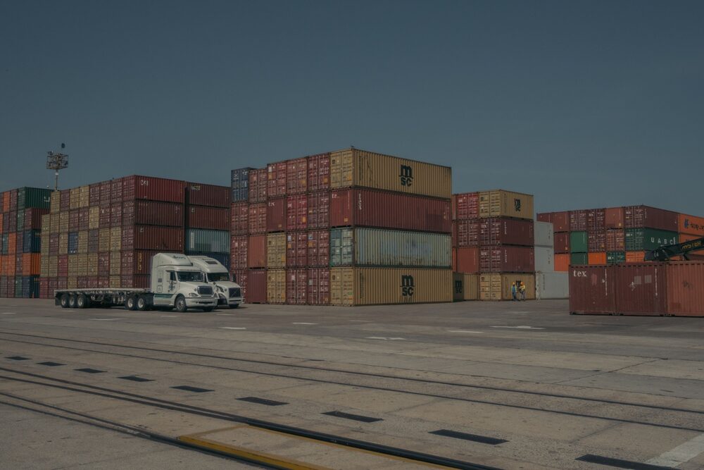 Shipping containers stacked at the Port of Mazatlan in Mazatlan, Sinaloa state, Mexico, on Friday, June 17, 2022. The National Institute of Statistics and Geography (INEGI) is scheduled to release trade balance figures on June 27. Photographer: Jeoffrey Guillemard/Bloomberg Shipping containers stacked at the Port of Mazatlan in Mazatlan, Sinaloa state, Mexico, on Friday, June 17, 2022. The National Institute of Statistics and Geography (INEGI) is scheduled to release trade balance figures on June 27. Photographer: Jeoffrey Guillemard/Bloomberg