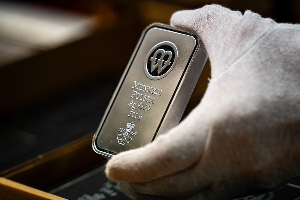 A 500 gram silver bar at the Polish mint, also known as Mennica Polska SA, in Warsaw, Poland, on Thursday, Feb. 12, 2026. Polands central bank, the worlds biggest reported buyer of gold, is boosting purchases by another 150 tons as it braces for more of the geopolitical instability that has driven prices to record highs. Photographer: Damian Lemanski/Bloomberg A 500 gram silver bar at the Polish mint, also known as Mennica Polska SA, in Warsaw, Poland, on Thursday, Feb. 12, 2026. Polands central bank, the worlds biggest reported buyer of gold, is boosting purchases by another 150 tons as it braces for more of the geopolitical instability that has driven prices to record highs. Photographer: Damian Lemanski/Bloomberg