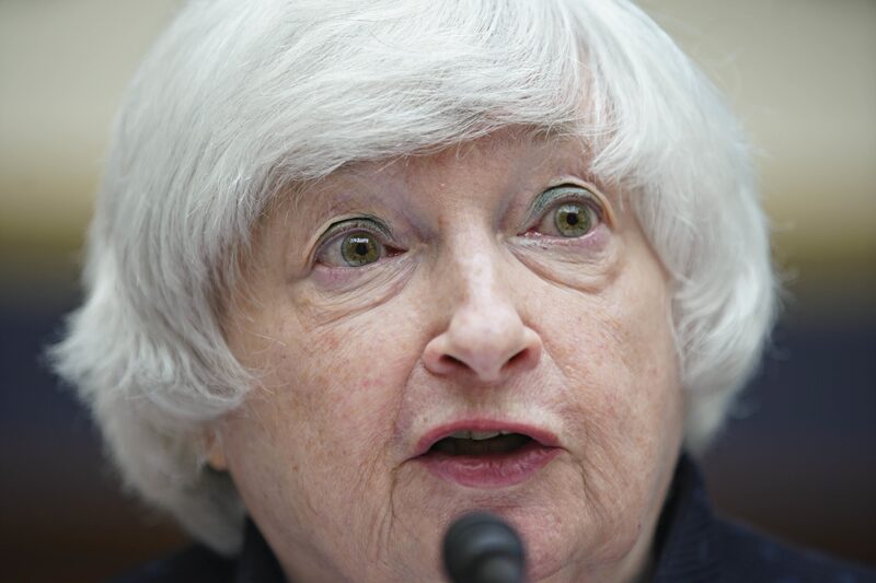 Secretária do Tesouro americano falou durante audiência do Comitê de Serviços Financeiros da Câmara, em Washington, D.C Secretária do Tesouro americano falou durante audiência do Comitê de Serviços Financeiros da Câmara, em Washington, D.C