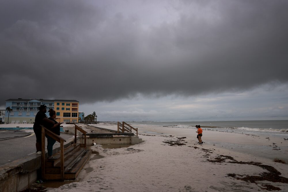 Nubes de tormenta antes de la llegada del huracán Milton a Fort Myers el 8 de octubre. Nubes de tormenta antes de la llegada del huracán Milton a Fort Myers el 8 de octubre.