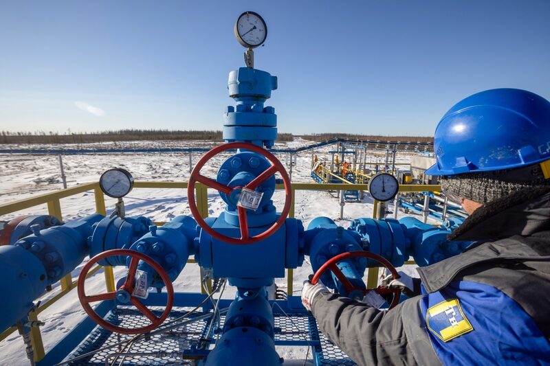 Imagen de un gasoducto de Gazprom Imagen de un gasoducto de Gazprom