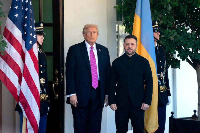 Donald Trump e Volodymyr Zelenskiy: líderes devem se encontrar nos próximos dias no Fórum Econômico Mundial em Davos, na Suíça Donald Trump e Volodymyr Zelenskiy: líderes devem se encontrar nos próximos dias no Fórum Econômico Mundial em Davos, na Suíça