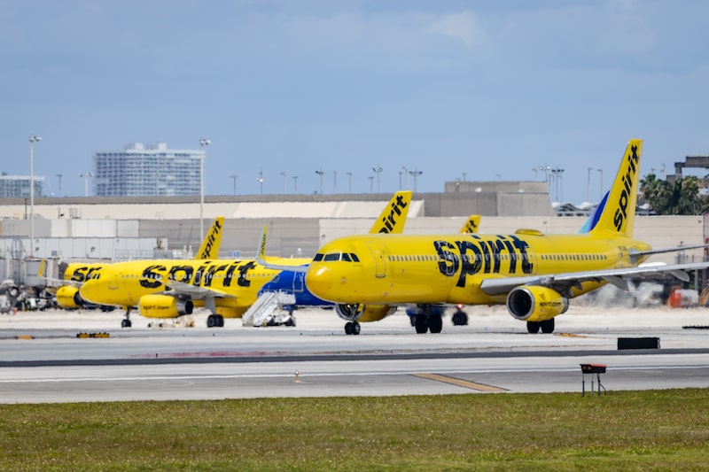 Aviones de Spirit Airlines en el Aeropuerto Internacional de Fort Lauderdale-Hollywood. Fotógrafa: Eva Marie Uzcategui/Bloomberg Aviones de Spirit Airlines en el Aeropuerto Internacional de Fort Lauderdale-Hollywood. Fotógrafa: Eva Marie Uzcategui/Bloomberg