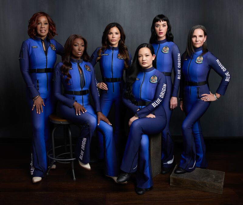 La tripulación femenina de Blue Origin. La tripulación femenina de Blue Origin.