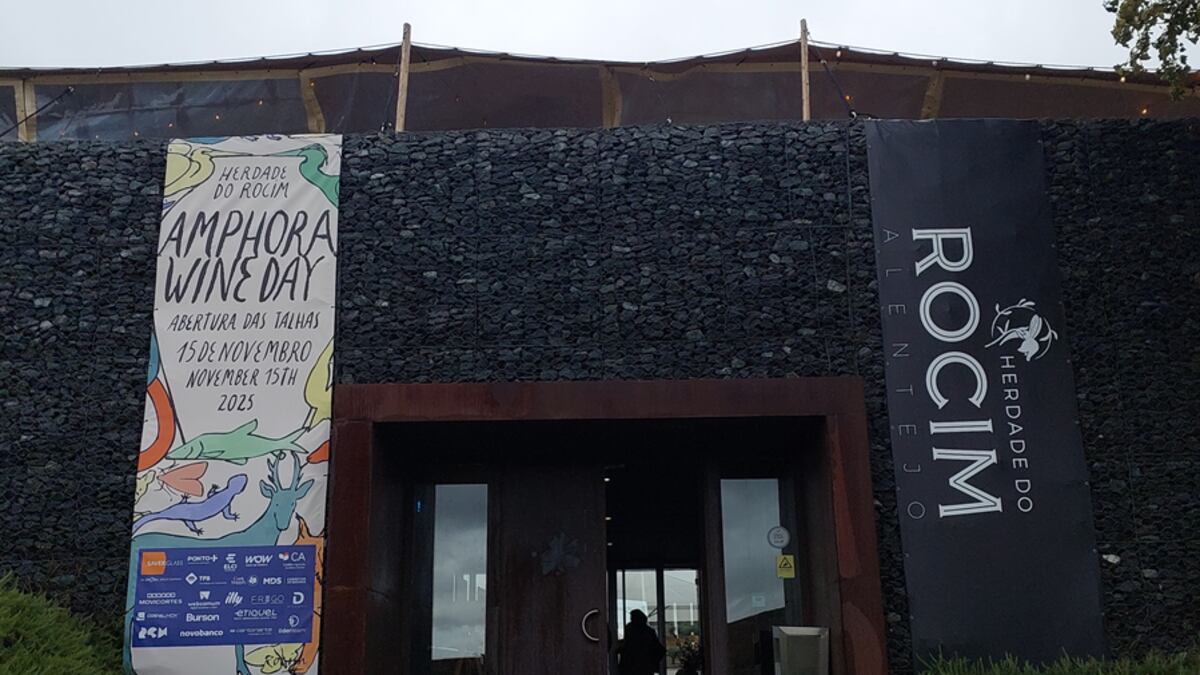 Entrada da vinícola Herdade do Rocim no evento Amphora Wine Day