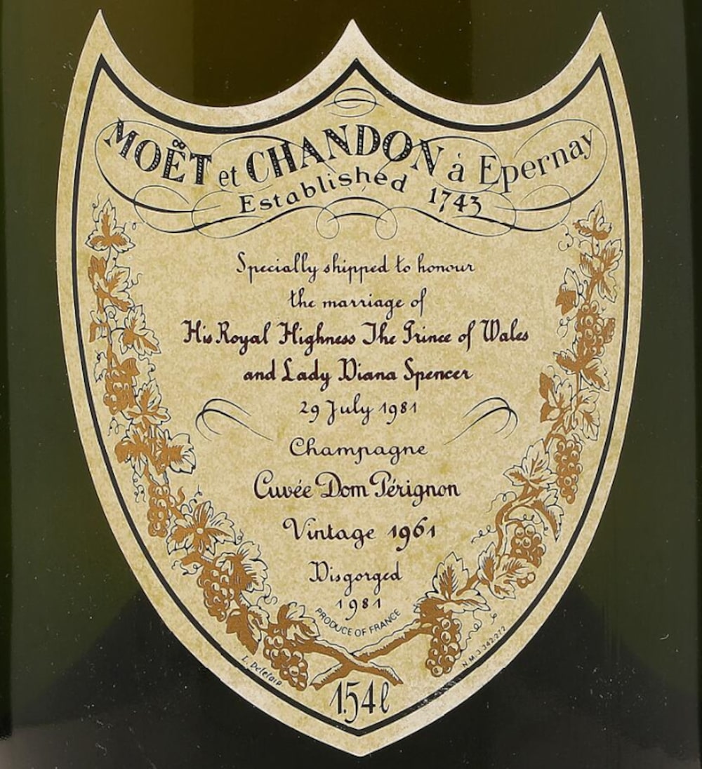 Etiqueta del champán de Lady Di Etiqueta del champán de Lady Di