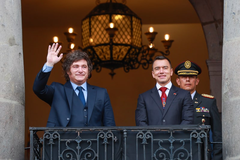 Los seis acuerdos que Milei y Noboa firmaron en Quito: de energía nuclear a ciberdefensa. Los seis acuerdos que Milei y Noboa firmaron en Quito: de energía nuclear a ciberdefensa.
