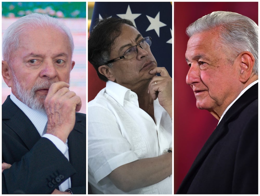 Lula da Silva, Gustavo Petro y AMLO. Lula da Silva, Gustavo Petro y AMLO.