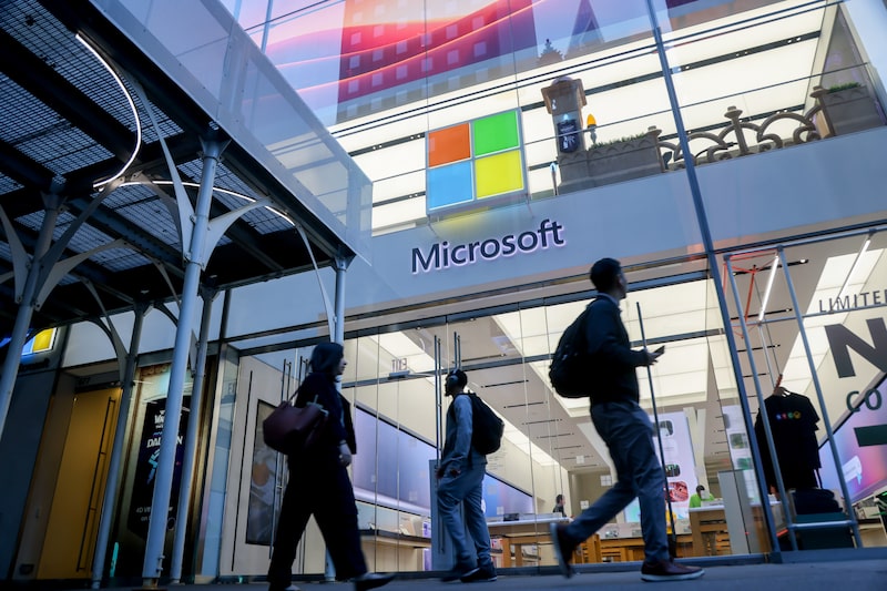 A Microsoft store in New York. A Microsoft store in New York.