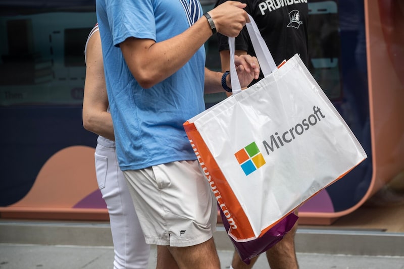 Una tienda de Microsoft en Nueva York, EE.UU., el lunes 17 de junio de 2023. Una tienda de Microsoft en Nueva York, EE.UU., el lunes 17 de junio de 2023.