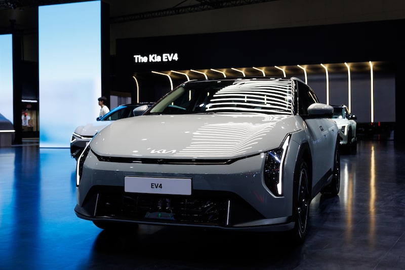 El Kia EV4. Fotógrafo: SeongJoon Cho/Bloomberg El Kia EV4. Fotógrafo: SeongJoon Cho/Bloomberg