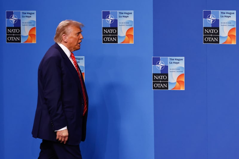 El presidente estadounidense Donald Trump durante la cumbre de la OTAN en La Haya el 25 de junio. El presidente estadounidense Donald Trump durante la cumbre de la OTAN en La Haya el 25 de junio.