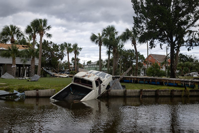 Prejuízos após a passagem do furacão Idalia pela Flórida, em 2023 Prejuízos após a passagem do furacão Idalia pela Flórida, em 2023