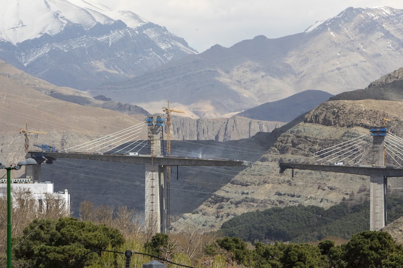 The damaged B1 bridge in Karaj, Iran. Photographer: Majid Saeedi/Getty Images The damaged B1 bridge in Karaj, Iran. Photographer: Majid Saeedi/Getty Images