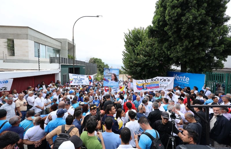 La sede del Partido Machado reabre como señal del cambio político de Venezuela La sede del Partido Machado reabre como señal del cambio político de Venezuela