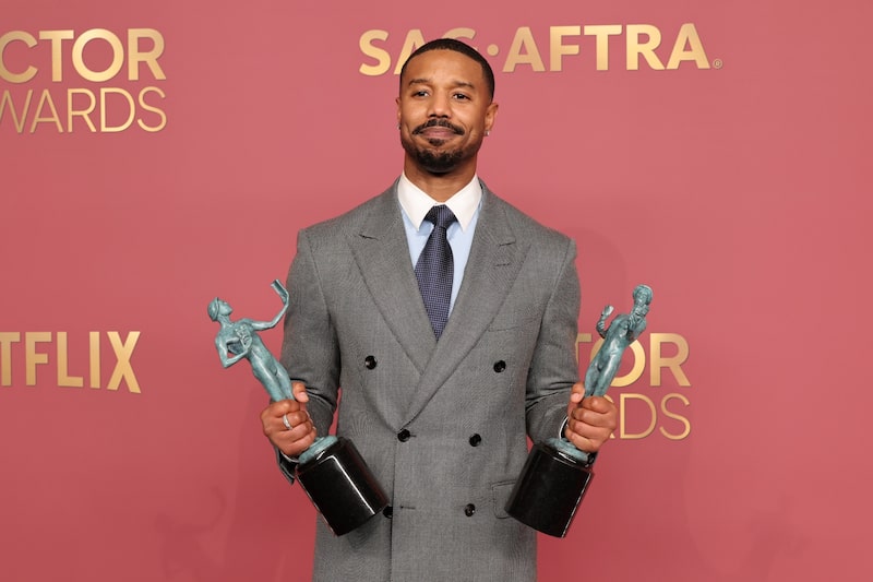 Michael B. Jordan durante la 32ª edición de los Premios Anuales de Actores en el Shrine Auditorium and Expo Hall de Los Ángeles, el 1 de marzo. Michael B. Jordan durante la 32ª edición de los Premios Anuales de Actores en el Shrine Auditorium and Expo Hall de Los Ángeles, el 1 de marzo.