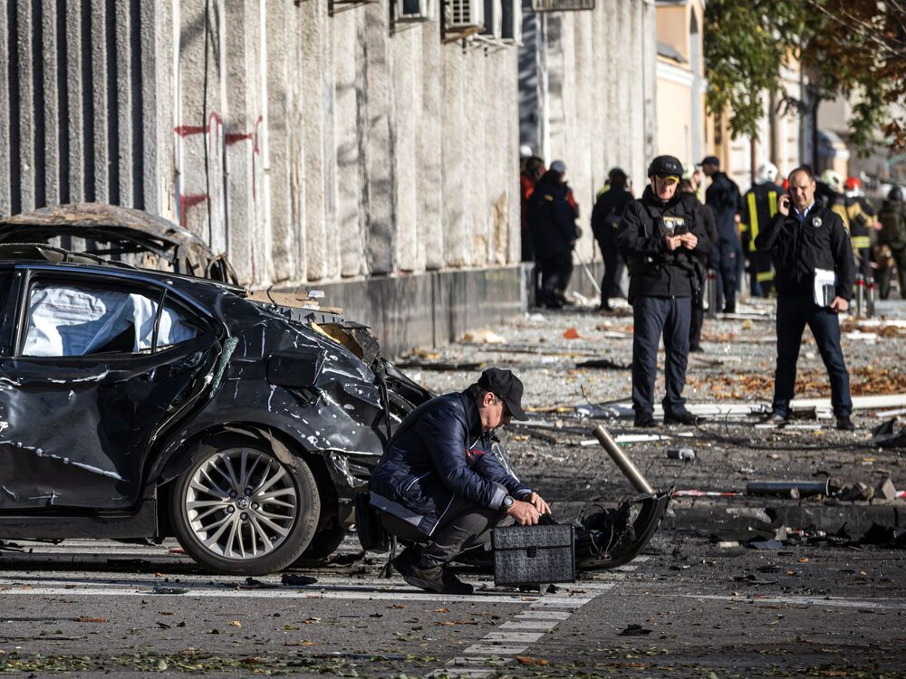 Imagen de Kiev tras el ataque ruso Imagen de Kiev tras el ataque ruso