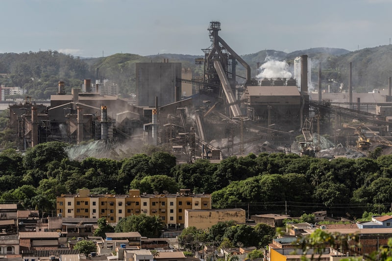 La planta siderúrgica de CSN en Volta Redonda, estado de Río de Janeiro, Brasil. Foto: Dado Galdieri/Bloomberg La planta siderúrgica de CSN en Volta Redonda, estado de Río de Janeiro, Brasil. Foto: Dado Galdieri/Bloomberg