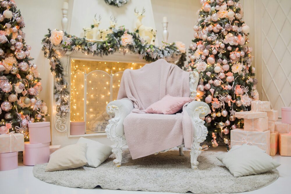 Decoracion rosa de Navidad Decoracion rosa de Navidad