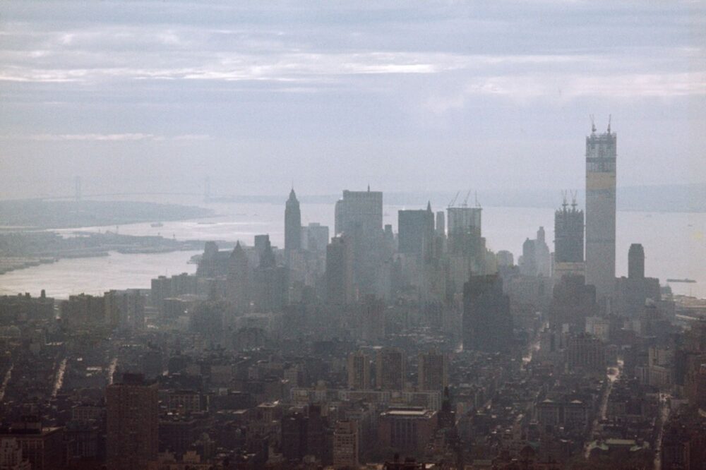 Looking south from the Empire State building, 1970. Looking south from the Empire State building, 1970.