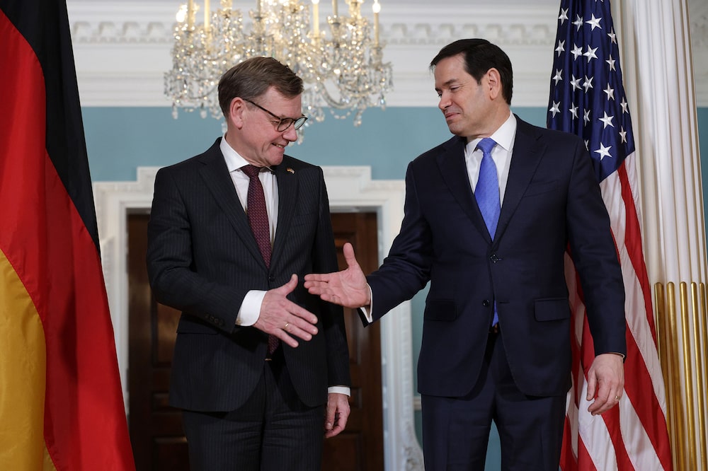 Marco Rubio, right, and German Foreign Minister Johann Wadephul on Jan. 12. Marco Rubio, right, and German Foreign Minister Johann Wadephul on Jan. 12.