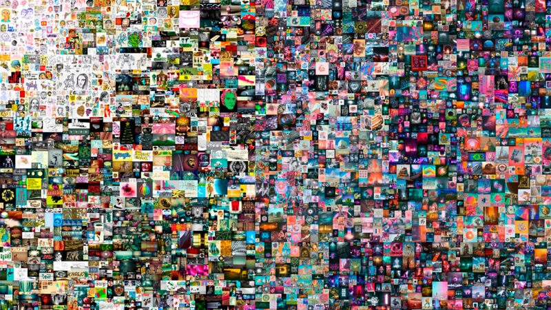 The First 5,000 days, obra do artista digital Beeple, foi leiloado por US$ 69 milhões em março The First 5,000 days, obra do artista digital Beeple, foi leiloado por US$ 69 milhões em março