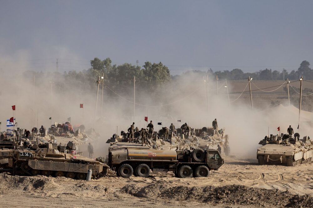 SOUTHERN ISRAEL, ISRAEL - AUGUST 6: Israeli soldiers organize military equipment while standing on armored personnel carriers near the border with the Gaza Strip on August 6, 2025 in Southern Israel, Israel. According to Israeli media reports, senior officials have confirmed Prime Minister Benjamin Netanyahu intends to seek backing from his security cabinet for the "full occupation" of the Gaza Strip, despite dissent within his staff and condemnation by the international community. UN Assistant Secretary General Miroslav Jenca has warned that the plan could endanger the lives of more Palestinians and Israeli hostages held by Hamas. (Photo by Amir Levy/Getty Images) SOUTHERN ISRAEL, ISRAEL - AUGUST 6: Israeli soldiers organize military equipment while standing on armored personnel carriers near the border with the Gaza Strip on August 6, 2025 in Southern Israel, Israel. According to Israeli media reports, senior officials have confirmed Prime Minister Benjamin Netanyahu intends to seek backing from his security cabinet for the "full occupation" of the Gaza Strip, despite dissent within his staff and condemnation by the international community. UN Assistant Secretary General Miroslav Jenca has warned that the plan could endanger the lives of more Palestinians and Israeli hostages held by Hamas. (Photo by Amir Levy/Getty Images)