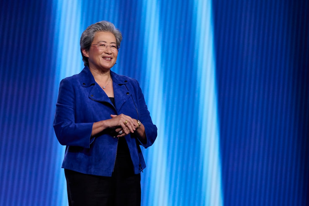 Lisa Su, chair and chief executive officer of Advanced Micro Devices Inc. (AMD), during the 2026 CES event in Las Vegas, Nevada, US, on Monday, Jan. 5, 2026. At CES, the biggest names in tech will make the case for artificial intelligence for a target audience of investors, corporate clients and, perhaps just as importantly, ordinary shoppers who have yet to be fully sold on the idea of AI-infused gadgets. Photographer: Bridget Bennett/Bloomberg Lisa Su, chair and chief executive officer of Advanced Micro Devices Inc. (AMD), during the 2026 CES event in Las Vegas, Nevada, US, on Monday, Jan. 5, 2026. At CES, the biggest names in tech will make the case for artificial intelligence for a target audience of investors, corporate clients and, perhaps just as importantly, ordinary shoppers who have yet to be fully sold on the idea of AI-infused gadgets. Photographer: Bridget Bennett/Bloomberg