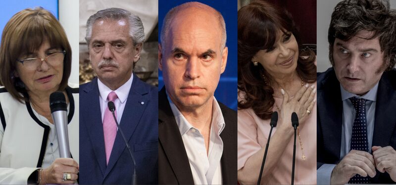 Patricia Bullrich, Alberto Fernández, Horacio Rodríguez Larreta, Cristina Fernández y Javier Milei, ¿Será alguno de ellos el próximo presidente? / Imágenes tomadas del archivo de Bloomberg y del Estado argentino en el caso de Bullrich Patricia Bullrich, Alberto Fernández, Horacio Rodríguez Larreta, Cristina Fernández y Javier Milei, ¿Será alguno de ellos el próximo presidente? / Imágenes tomadas del archivo de Bloomberg y del Estado argentino en el caso de Bullrich
