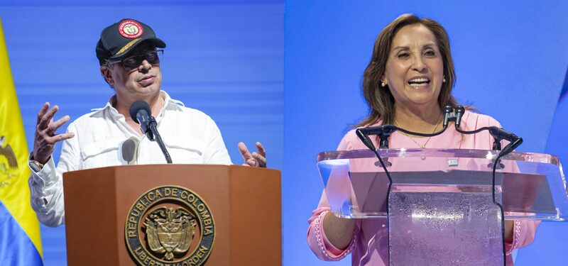 Gustavo Petro, Presidente de Colombia, y Dina Boluarte, Presidenta del Perú Gustavo Petro, Presidente de Colombia, y Dina Boluarte, Presidenta del Perú