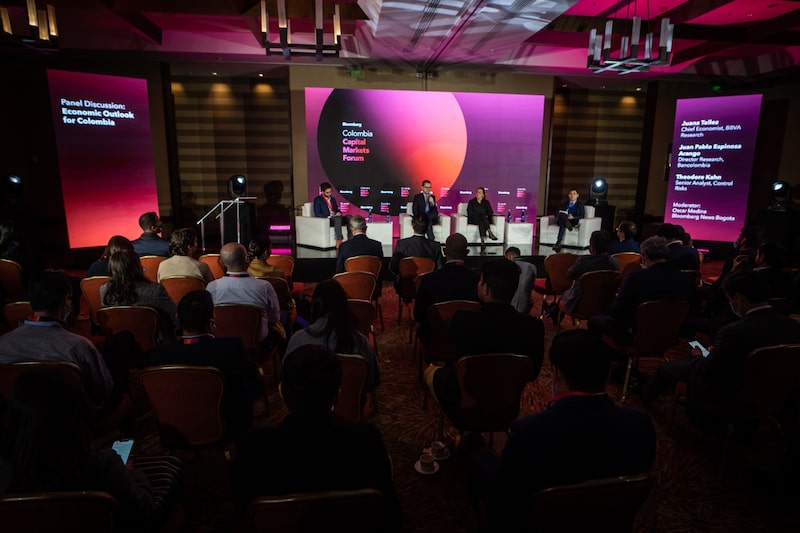 El Foro del Mercado de Capitales de Colombia en Bogotá, Colombia, el lunes 4 de abril de 2022. El Foro del Mercado de Capitales de Colombia en Bogotá, Colombia, el lunes 4 de abril de 2022.