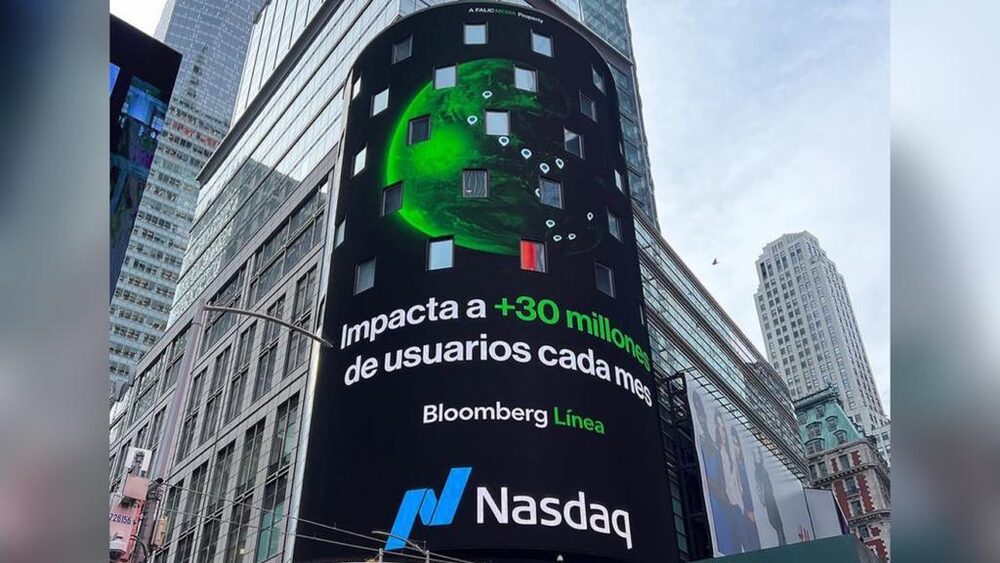 Bloomberg Línea en el Time Square de Nueva York Bloomberg Línea en el Time Square de Nueva York