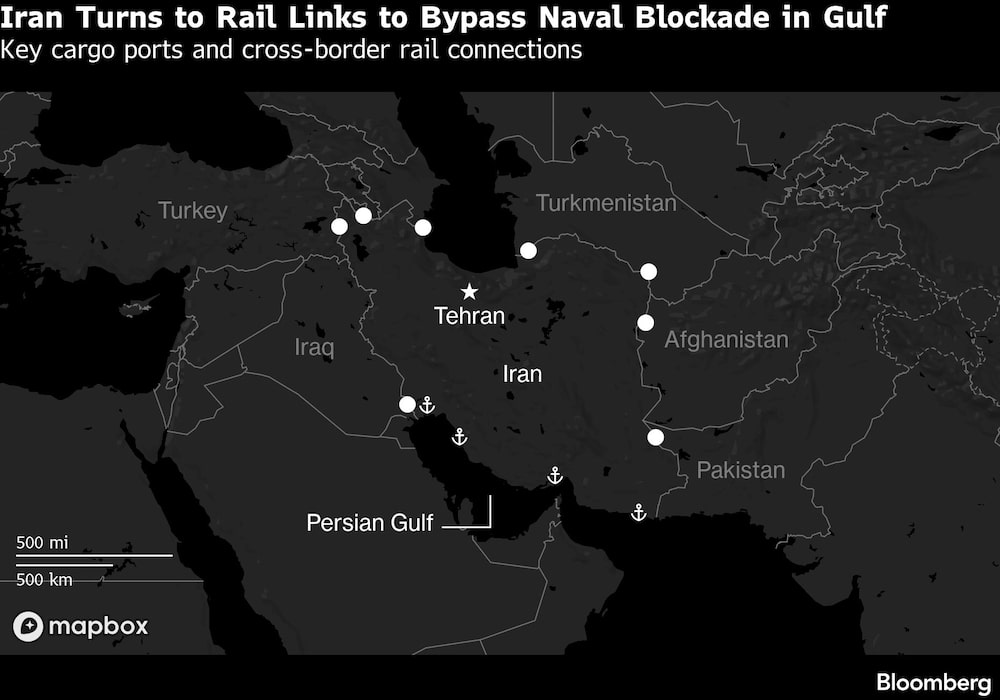 Irã recorre a ferrovias para contornar bloqueio naval no Golfo Irã recorre a ferrovias para contornar bloqueio naval no Golfo