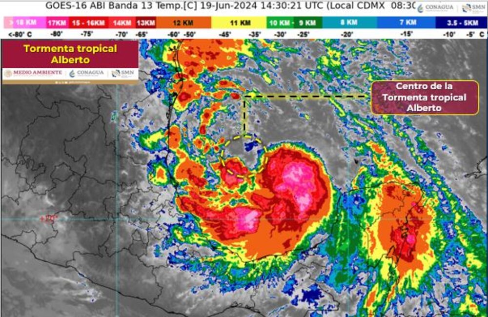 Tormenta Tropical Alberto, Conagua Tormenta Tropical Alberto, Conagua