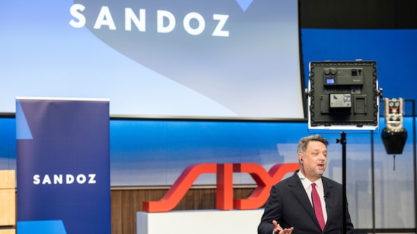 Sandoz completa cisão da Novartis e estreia na bolsa com valor de US$ 12 bi Sandoz completa cisão da Novartis e estreia na bolsa com valor de US$ 12 bi