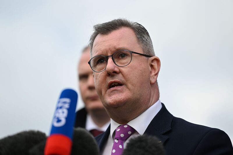 El líder del DUP, Jeffrey Donaldson El líder del DUP, Jeffrey Donaldson