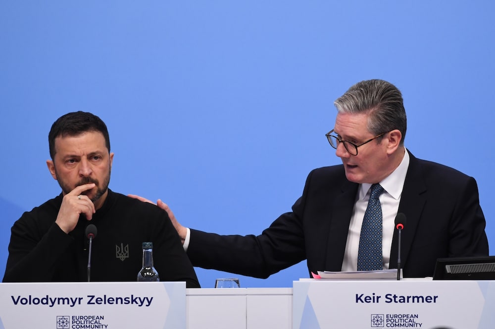 Keir Starmer y Volodymyr Zelenskiy en la reunión de la Comunidad Política Europea cerca de Oxford, Reino Unido, el 18 de julio. Keir Starmer y Volodymyr Zelenskiy en la reunión de la Comunidad Política Europea cerca de Oxford, Reino Unido, el 18 de julio.