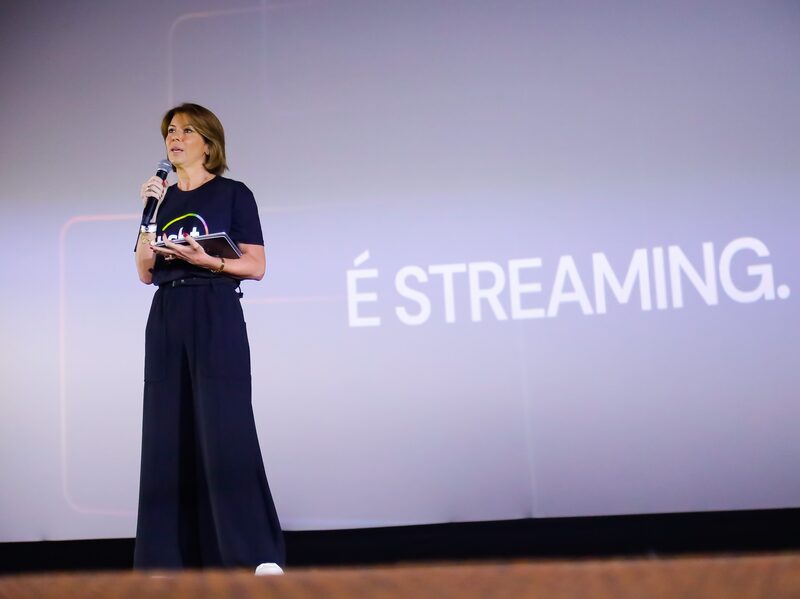 Daniela Abravanel Beyruti, CEO do SBT, em evento de lançamento do +SBT (Foto: João Raposo/Divulgação) Daniela Abravanel Beyruti, CEO do SBT, em evento de lançamento do +SBT (Foto: João Raposo/Divulgação)